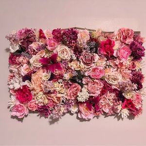 Framed Flower Wall, Nursery Wall Art, Girls Bedroom Decor, Baby Name Sign